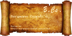 Bergmann Csanád névjegykártya
